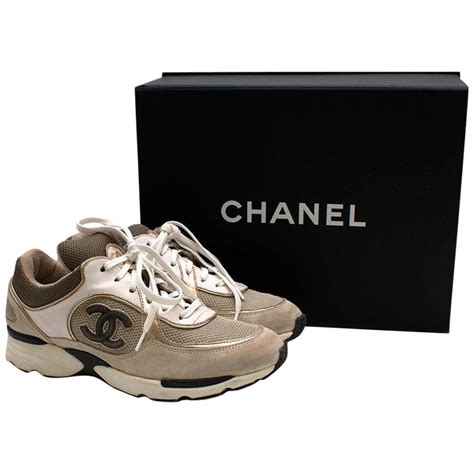 chanel trainers beige